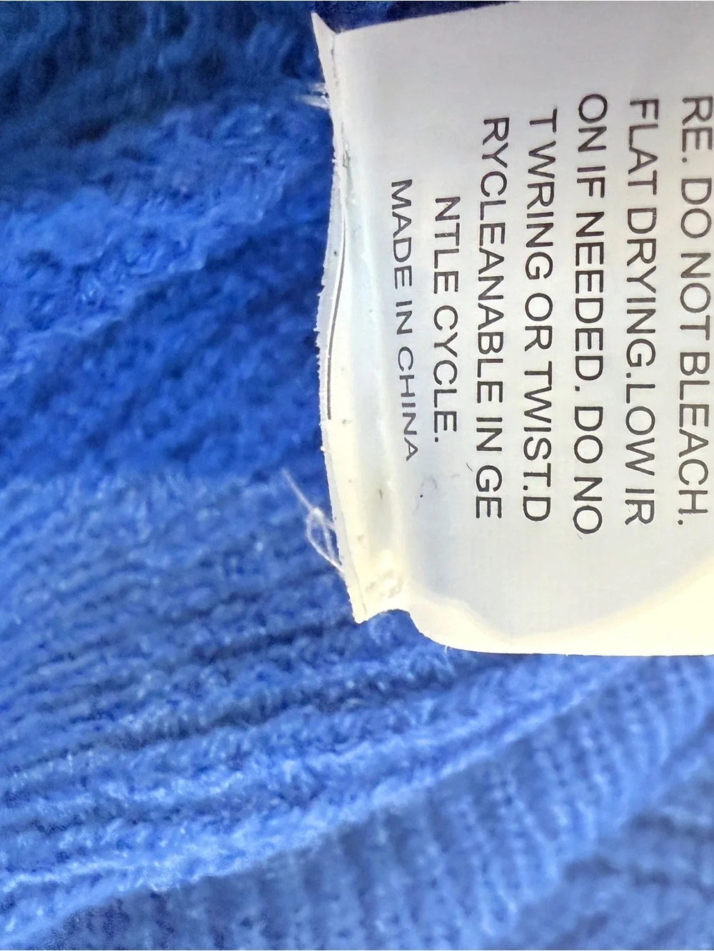 Blue Button-Neck Women’s Sweater - Picture 10 of 10